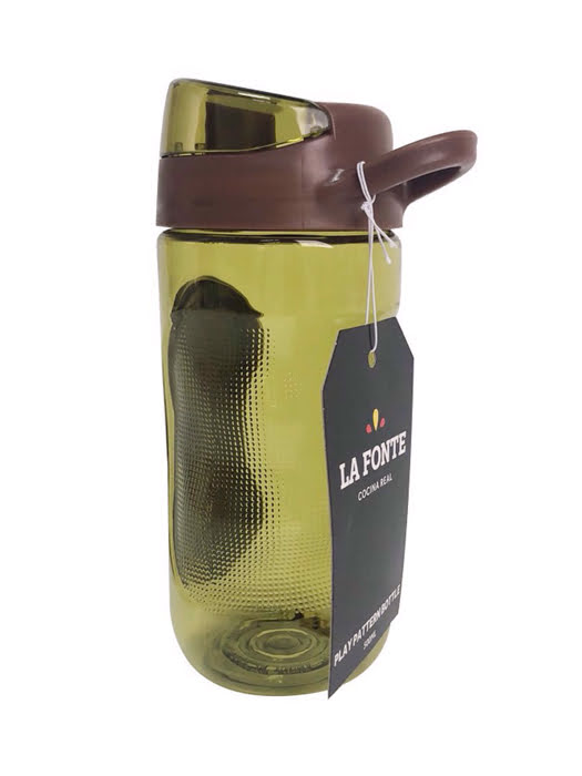 Bình nước uống thể thao Lafonte với tay cầm gợn sóng bằng silicon (500ml)