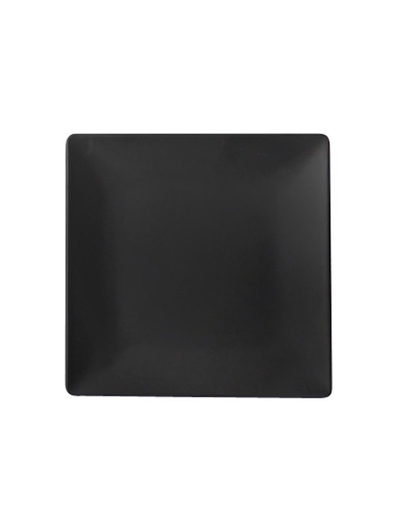 Dĩa vuông melamin Kormel 180mm màu đen E10506.B