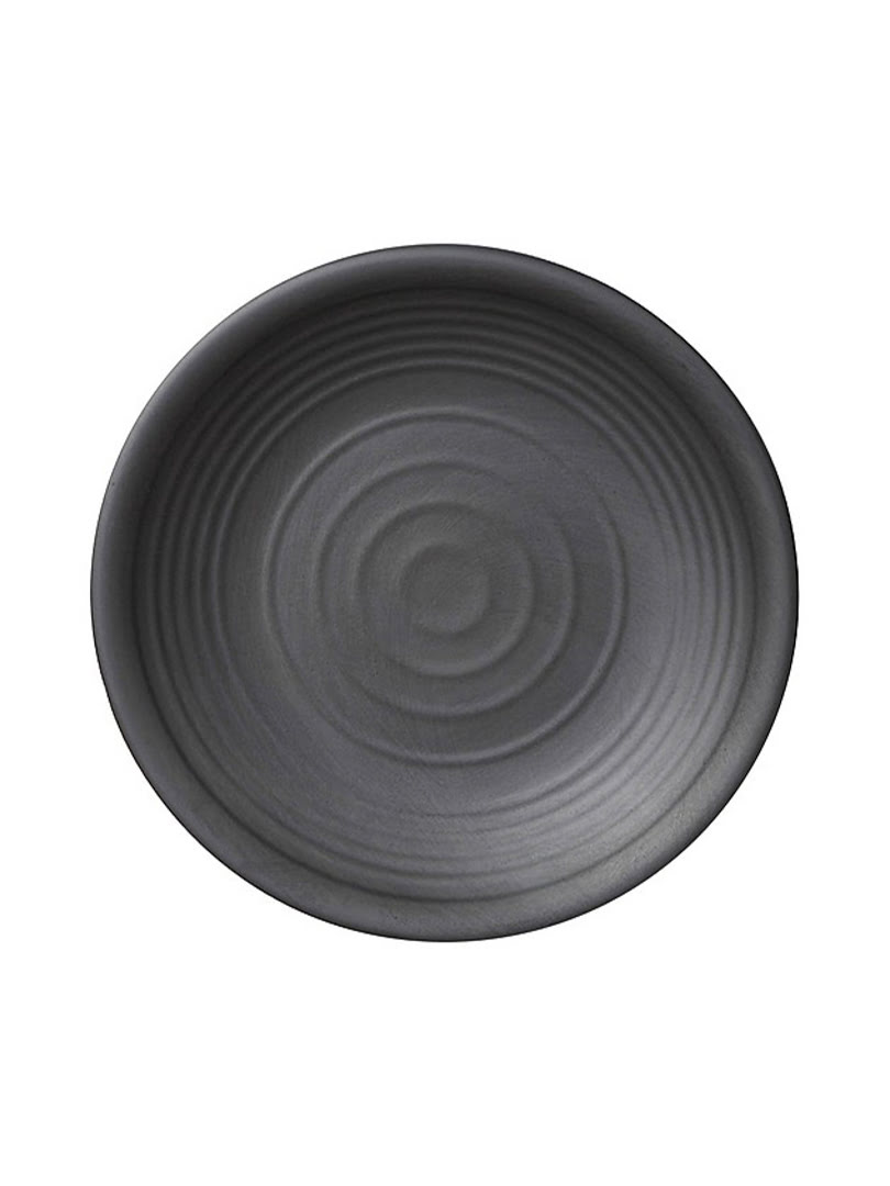 Dĩa tròn melamin Kormel 255mm màu đen - E10470.B