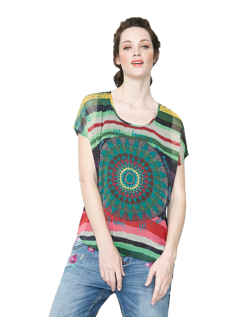 Áo cánh nữ ngắn tay Desigual size M - 61B23K55075M