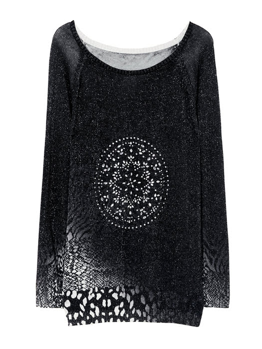 Áo dài tay nữ PULLOVER, Size S, NEGRO - 17WWJFB32000S