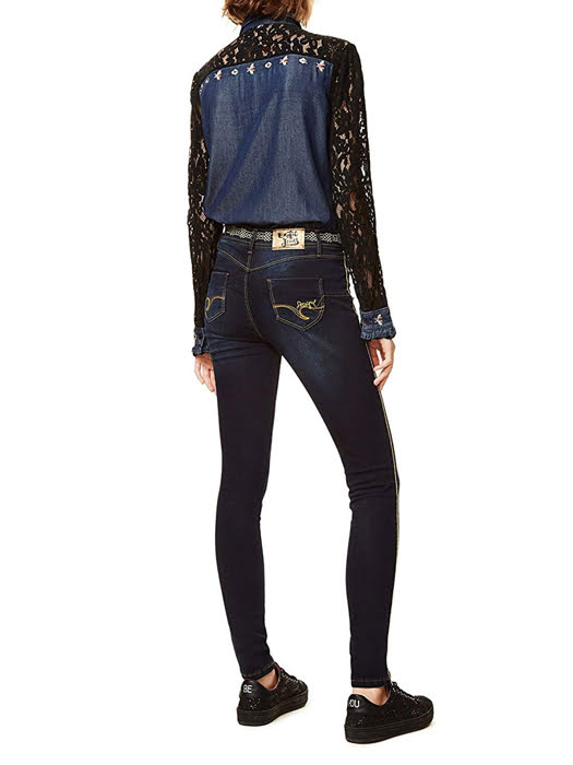Quần Jean nữ DENIM TROUSERS, Size 28, DENIM DARK BLUE - 17WWDD41500828
