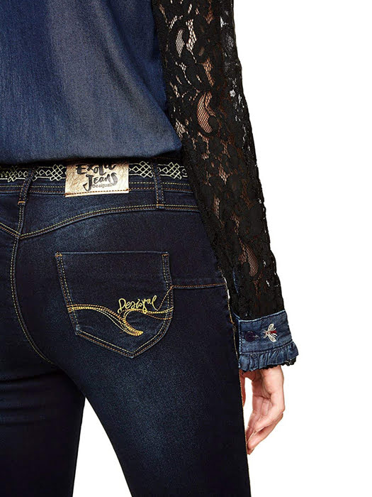 Quần Jean nữ DENIM TROUSERS, Size 28, DENIM DARK BLUE - 17WWDD41500828