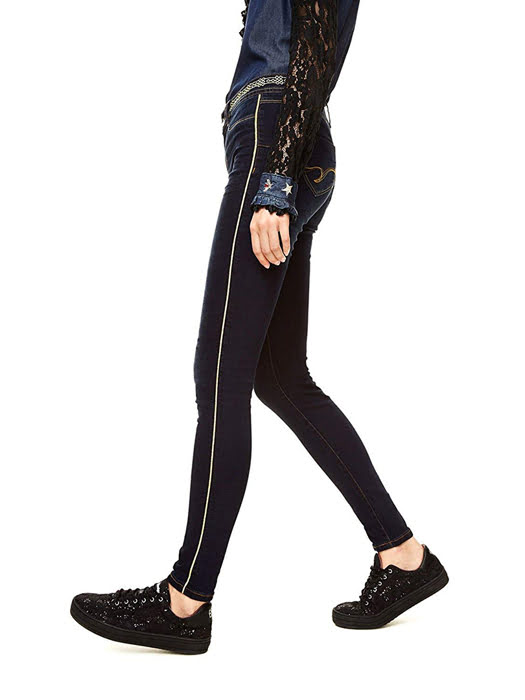 Quần Jean nữ DENIM TROUSERS, Size 28, DENIM DARK BLUE - 17WWDD41500828