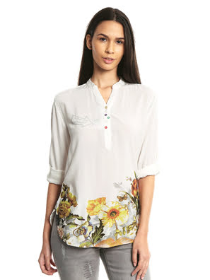 Áo dài tay nữ BLOUSE, Size XS, BLANCO - 17WWBW781000XS