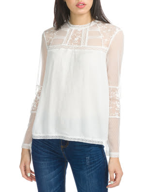 Áo dài tay nữ BLOUSE, Size M, CRUDO - 17WWBW241001M