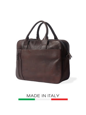 Túi xách da Ý Florence 36x8x27cm - 68037-BROWN