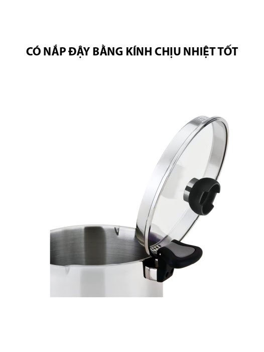 Nồi inox CS ARON có nắp 16x7.5cm (Red Dot design award) - 060541