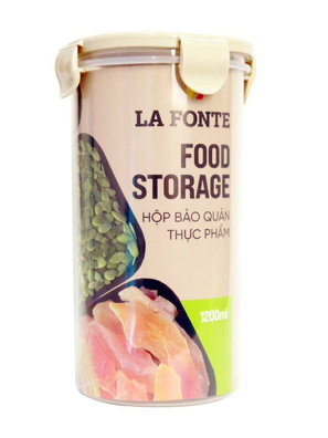 Hộp nhựa đựng thực phẩm Lafonte 11x19cm 1200ml - 180930-BEI