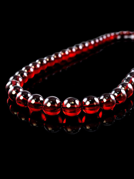 Chuỗi hạt cườm trang sức sang trọng  Amber Jewelry bằng đá hổ phách thiên nhiên (Cherry bowl) - 600210080