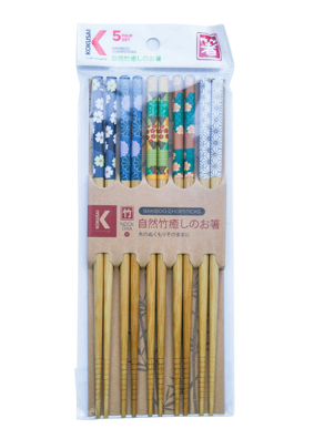 Đũa tre Nhật Bản vỉ 5 đôi Kokusai 23.5cm NDCK-04A