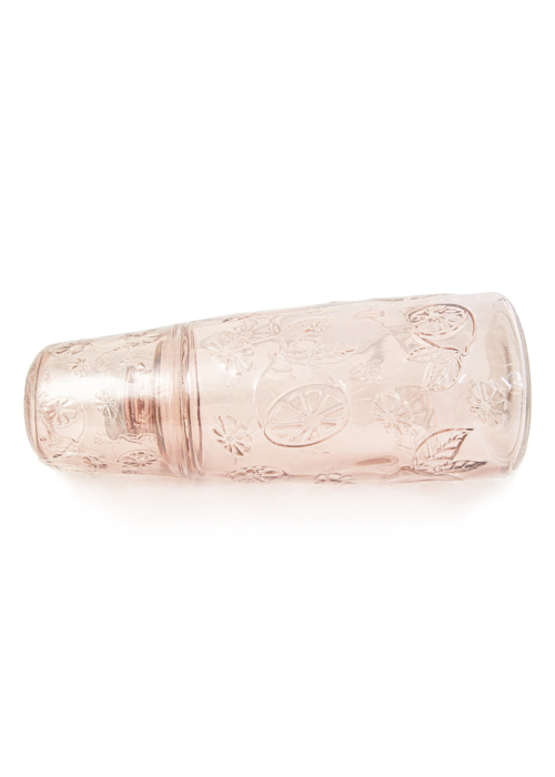 Bình thủy tinh borosilicate chịu nhiệt kèm cốc La Fonte màu hồng 1100ml - 011471-PIN