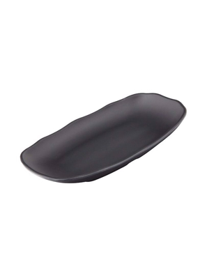 Dĩa dài melamin KORMEL 180x110mm màu đen  E10700.B