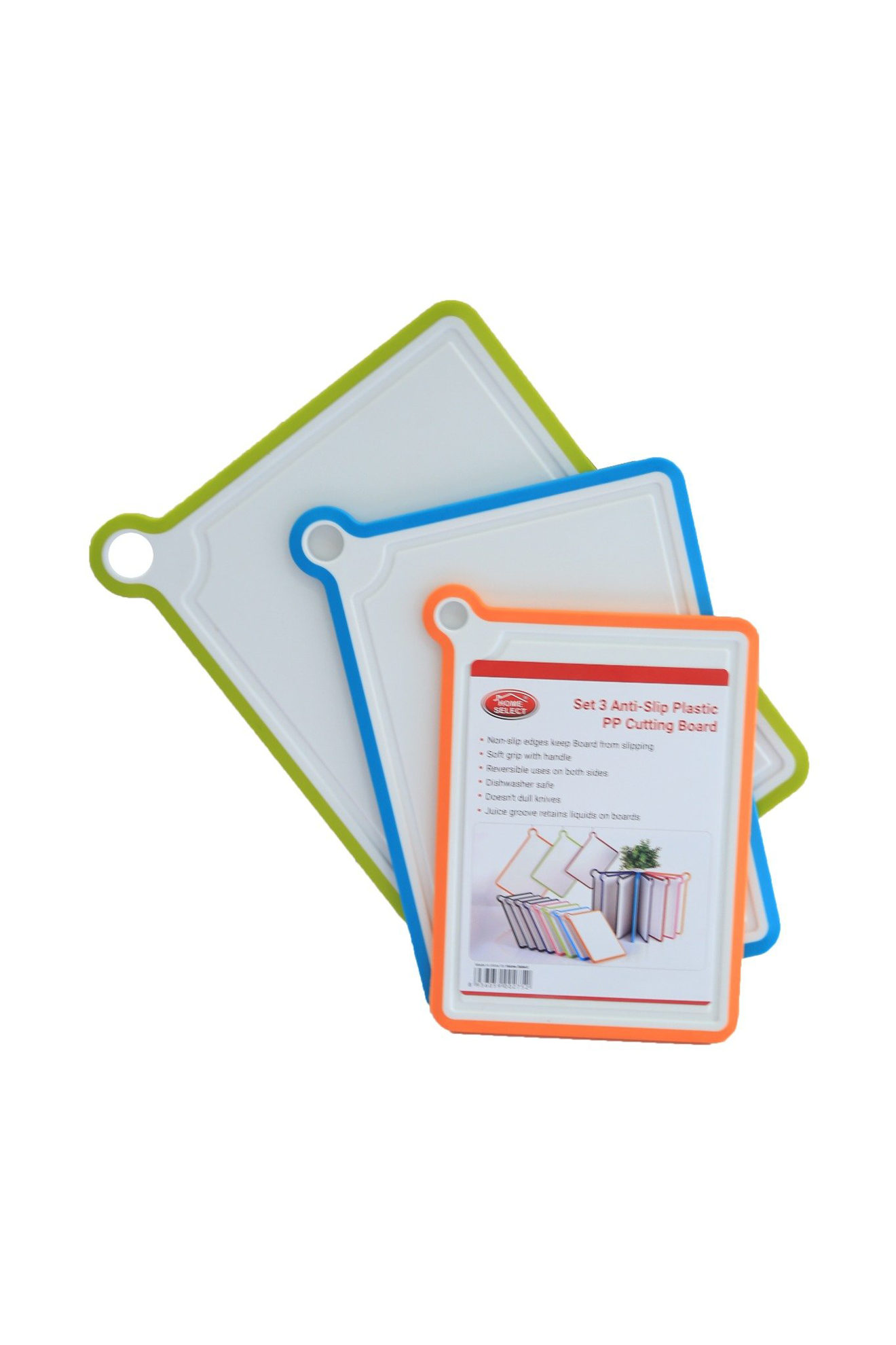 Bộ 3 thớt nhựa PP chống trượt Homeselet FY60005