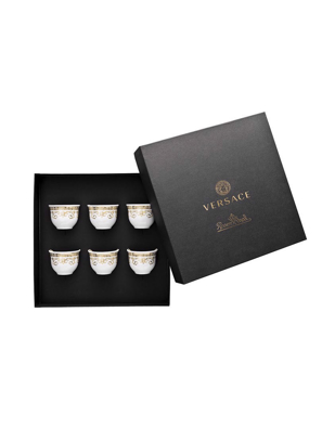 Bộ 6 cốc Versace Medusa Gala bằng sứ có tay cầm