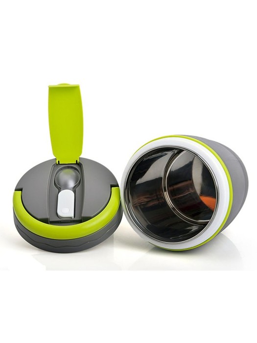 Hộp cơm giữ nhiệt Moriitalia 1 lít màu xám và xanh chuối - VA100S-G