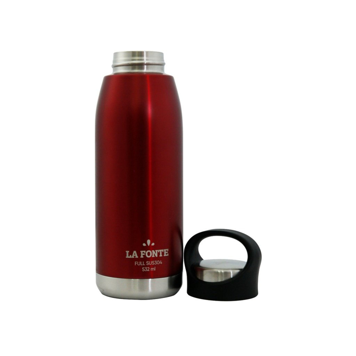 Bình giữ nhiệt thể thao LA FONTE 532ml, Thép không gỉ SUS304 - Chính hãng MORIITALIA 011037-RED