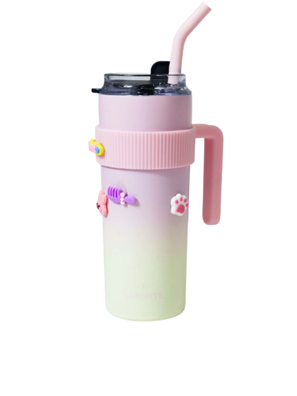 Ly giữ nhiệt La Fonte Sticker 600ml Kèm Ống Hút - 012294