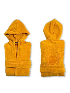 Áo choàng tắm màu vàng size L Versace ZCOSP056.Z4004.L