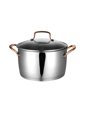 Nồi thép nắp thủy tinh 24cm Moriitalia PVD24C-IC