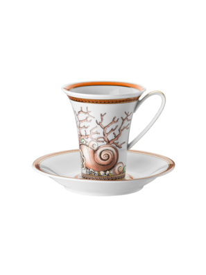 Bộ tách trà Coffee bằng sứ (1 tách + 1 đĩa) Versace -403647.14740- Les Étoiles de la Mer