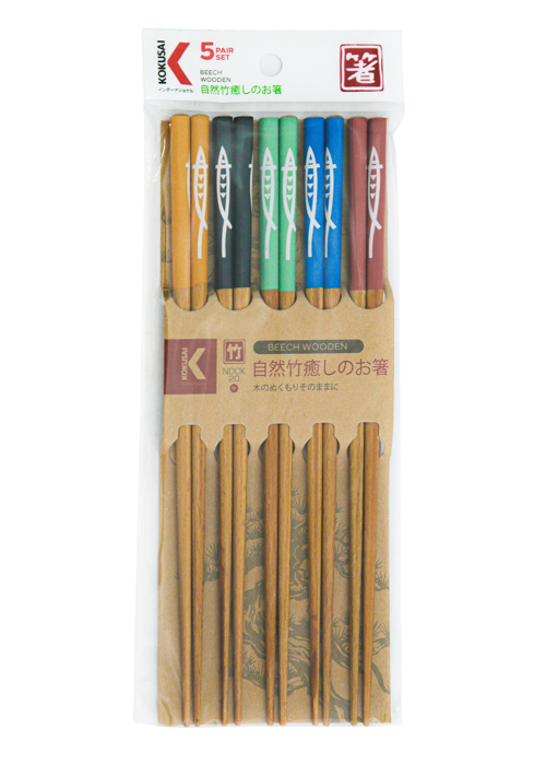 Đũa gỗ Nhật Bản vỉ 5 đôi KOKUSAI NDCK-20