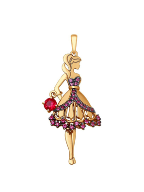 Mặt dây chuyền vàng 585, mã 035314, có đính đá cz