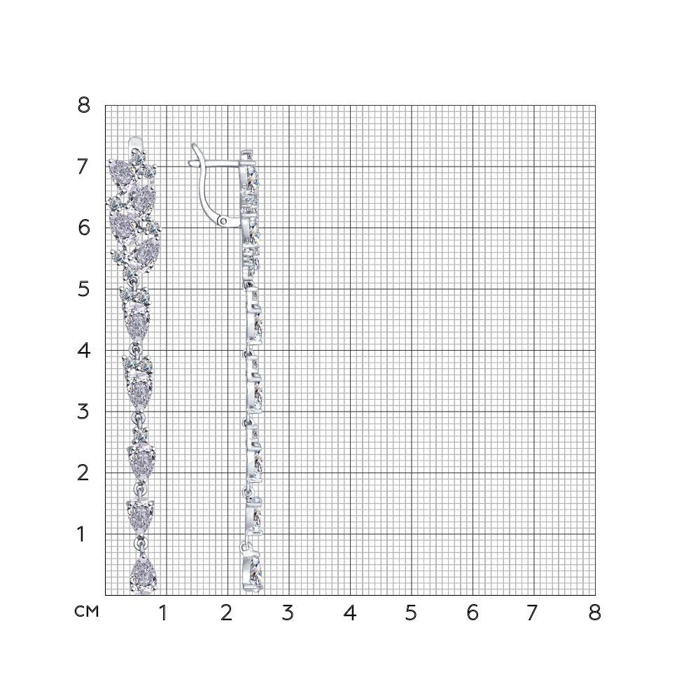Bông tai Sokolov bạc đính kim cương zirconia - 94022375