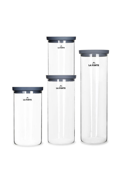 Lọ thủy tinh borosilicate chịu nhiệt nắp xếp chồng La Fonte 1300ml - 011631