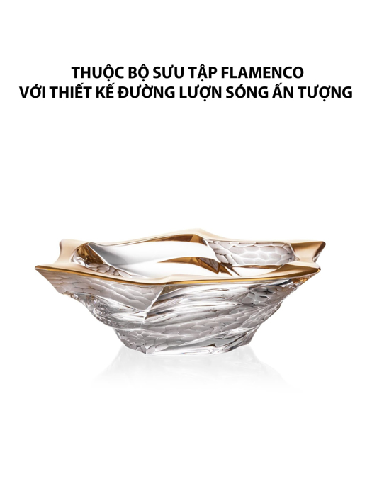 Khay pha lê phủ vàng Flamenco Pentals - Matt Bohemia 330mm