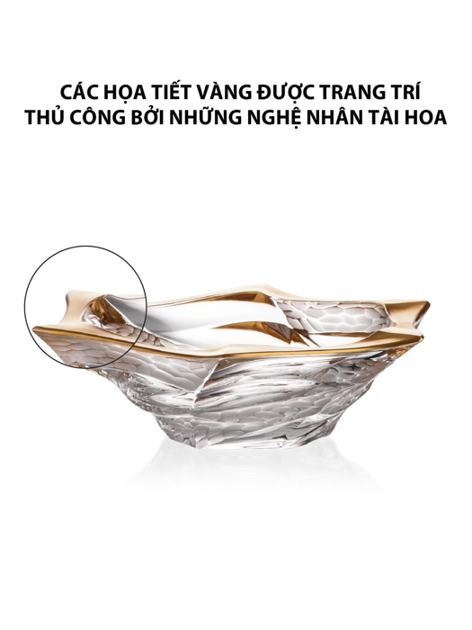 Khay pha lê phủ vàng Flamenco Pentals - Matt Bohemia 330mm