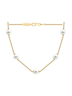 Dây chuyền vàng 585, có đính ngọc trai, cz - 797021