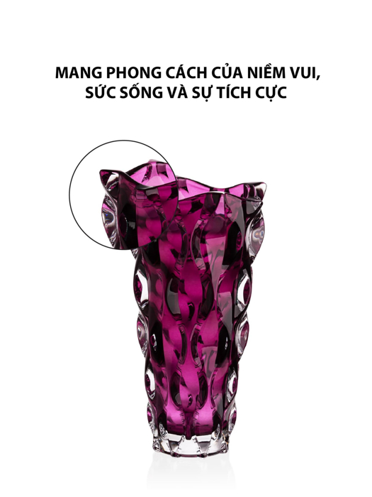 Bình hoa pha lê Samba màu tím Bohemia 305mm - 592527
