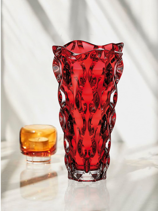 Bình hoa pha lê Samba màu đỏ Bohemia 305mm - 584621