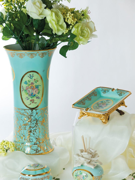 Bình hoa họa tiết vẽ tay Caroline Italy - A90.670