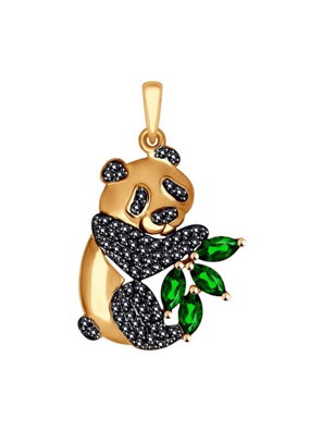 Mặt dây chuyền vàng 585, mã 035066, có đính đá cz