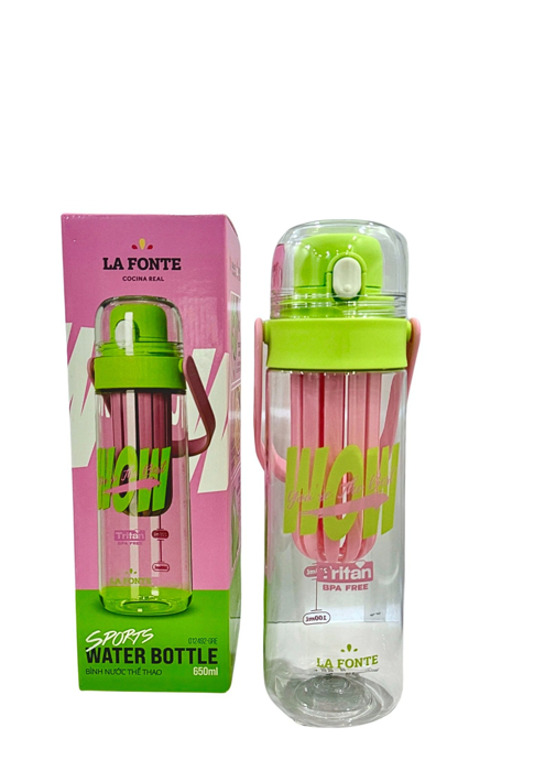 Bình nước thể thao La Fonte Tritan 650 ml - 012492-GRE