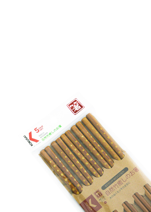 Đũa gỗ Nhật Bản vỉ 5 đôi KOKUSAI NDCK-21A