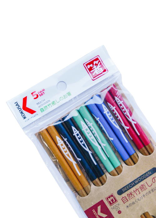 Đũa gỗ Nhật Bản vỉ 5 đôi KOKUSAI NDCK-20