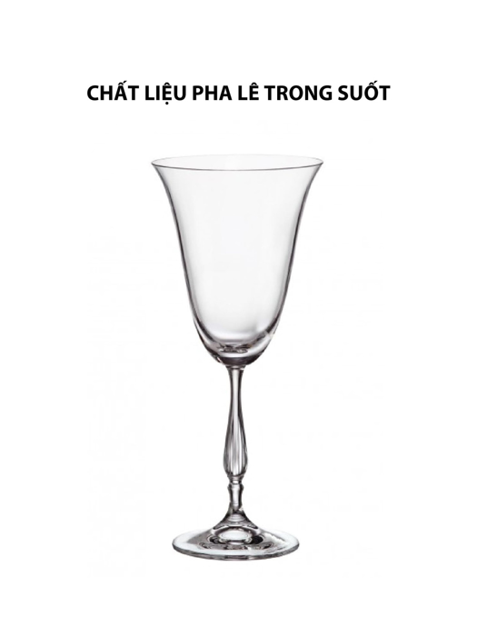 Bộ 6 ly vang đỏ pha lê Fregata Bohemia 350ml