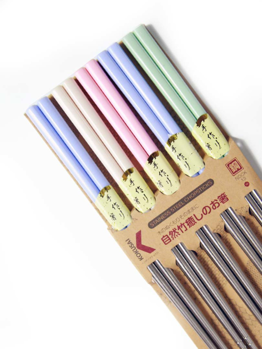 Đũa Inox Nhật Bản Vỉ 5 Đôi Kokusai NDCK-13