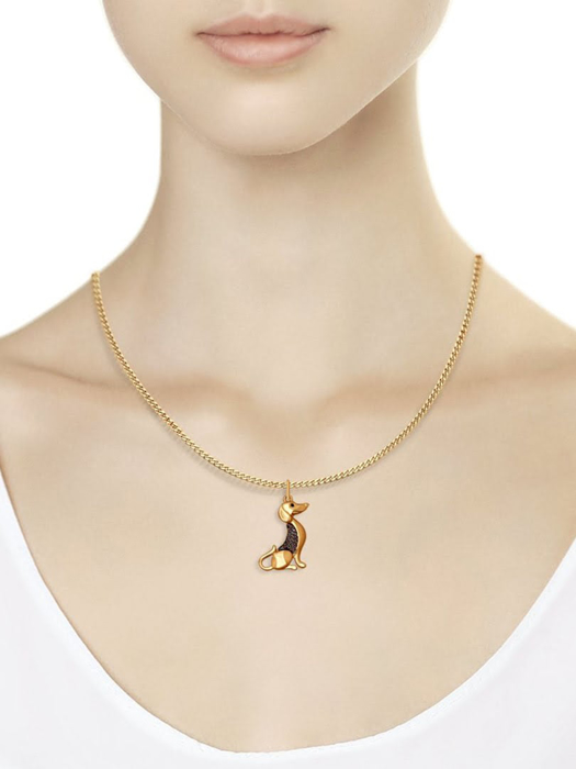 Mặt dây chuyền vàng 585, mã 035285, có đính đá cz