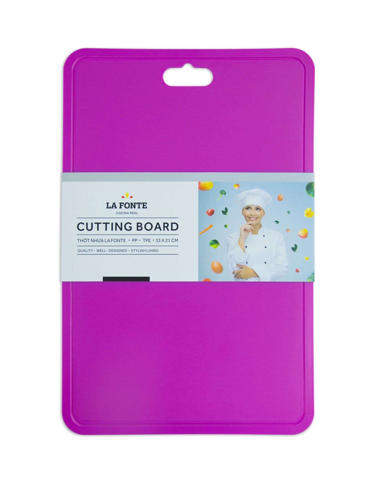 [MỚI] Thớt nhựa dẻo La Fonte màu tím - 180398