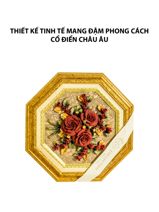 Khung tranh trang trí với hoa sứ đỏ lơn  Artre Casa ART.5637