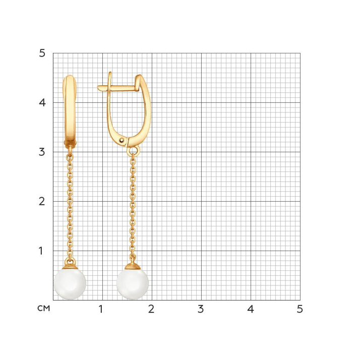 Bông tai vàng đính ngọc trai và kim cương zirconia - 792069