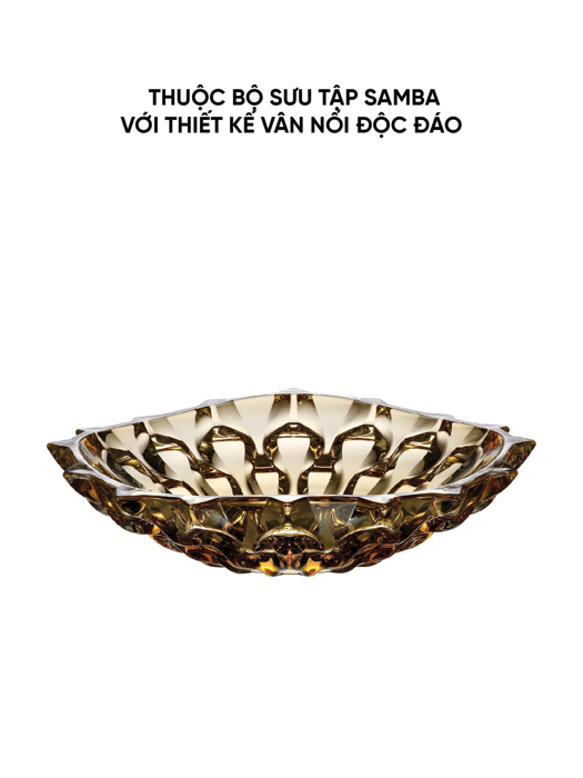 Khay pha lê Samba màu hổ phách Bohemia 350mm - 584720