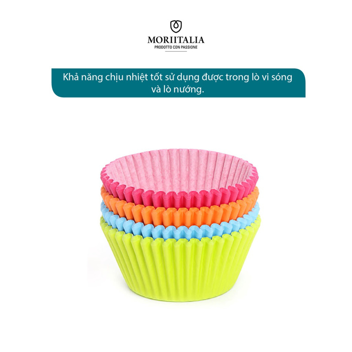 Giấy nướng bánh cupcake La Fonte set 100 khuôn Moriitalia YY20410
