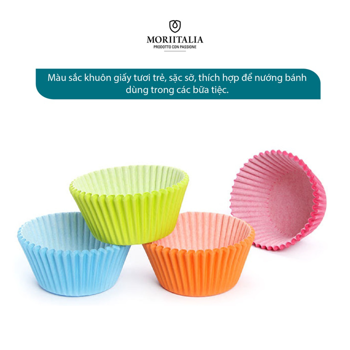Giấy nướng bánh cupcake La Fonte set 100 khuôn Moriitalia YY20410