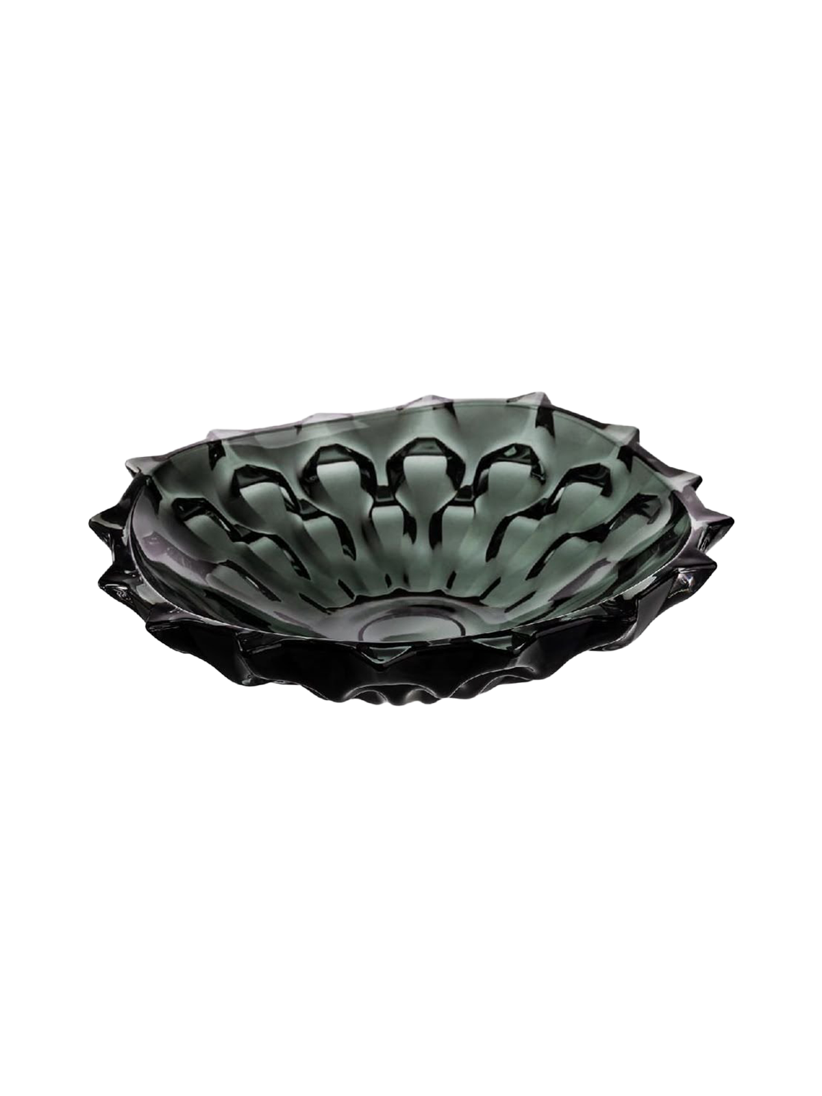 Khay pha lê Samba xám khói Bohemia 350mm - 599526