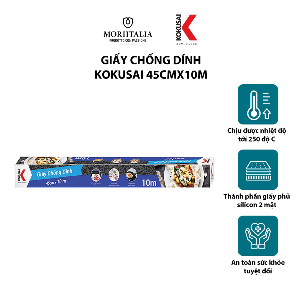 Giấy chống dính KOKUSAI không thấm dầu, mịn, chống dính tốt Moriitalia GCDD00004756